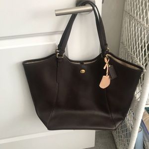 Coach Brown Saffiano Leather Tote